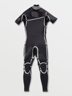 Modulator 2/2 mm Short Sleeve Chest Zip Spring Wetsuit - Black