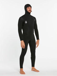 MODULATOR 4/3MM HOODED CHEST ZIP WETSUIT - BLACK