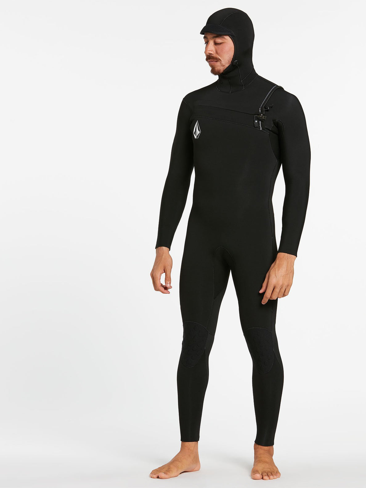 MODULATOR 4/3MM HOODED CHEST ZIP WETSUIT - BLACK