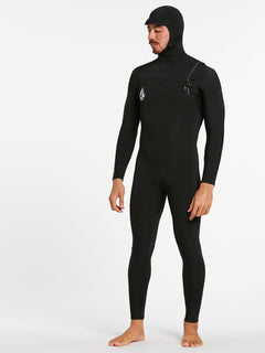 MODULATOR 4/3MM HOODED CHEST ZIP WETSUIT - BLACK