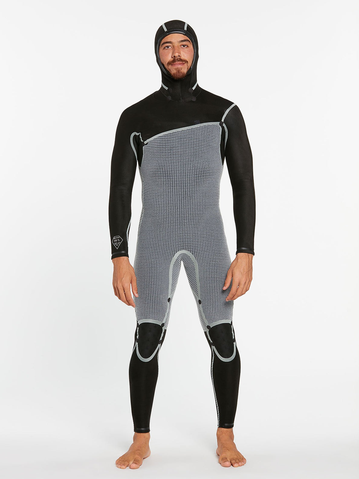 MODULATOR 5/4/3MM HOODED CHEST ZIP WETSUIT - BLACK