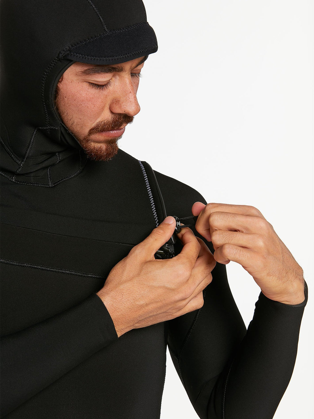 MODULATOR 5/4/3MM HOODED CHEST ZIP WETSUIT - BLACK