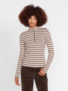 Stone Checked Top - ESPRESSO (B0332202_ESP) [F]