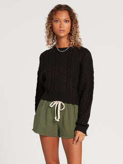 Cabled Babe Sweater - BLACK (B0742002_BLK) [F]