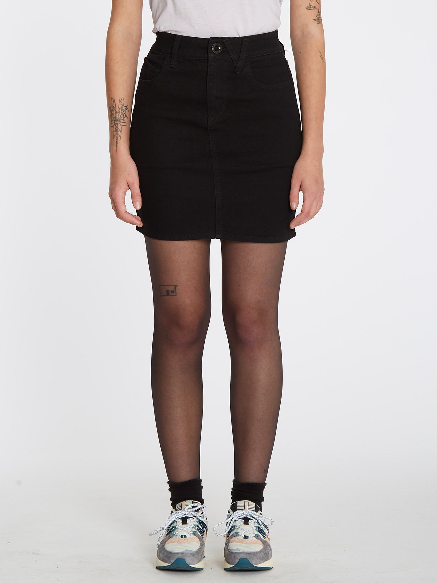 Weellow Denim Skirt - BLACK OUT
