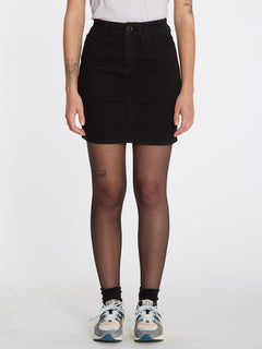 Weellow Denim Skirt - BLACK OUT (B1412201_BKO) [F]