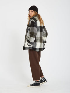 Silent Sherpa Jacket - ARMY GREEN COMBO
