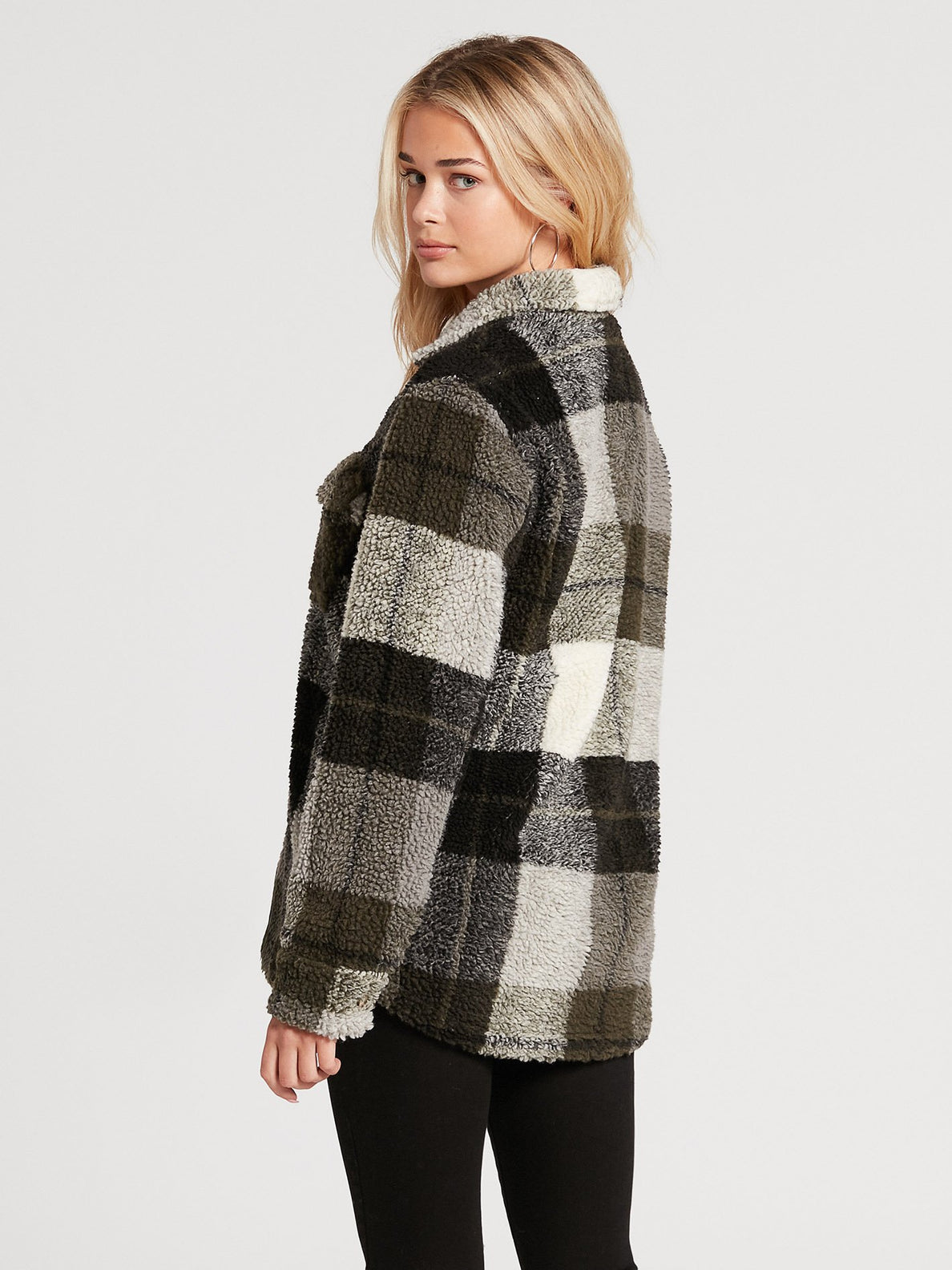 Silent Sherpa Over-shirt - ARMY GREEN COMBO (B1512105_ARC) [B]