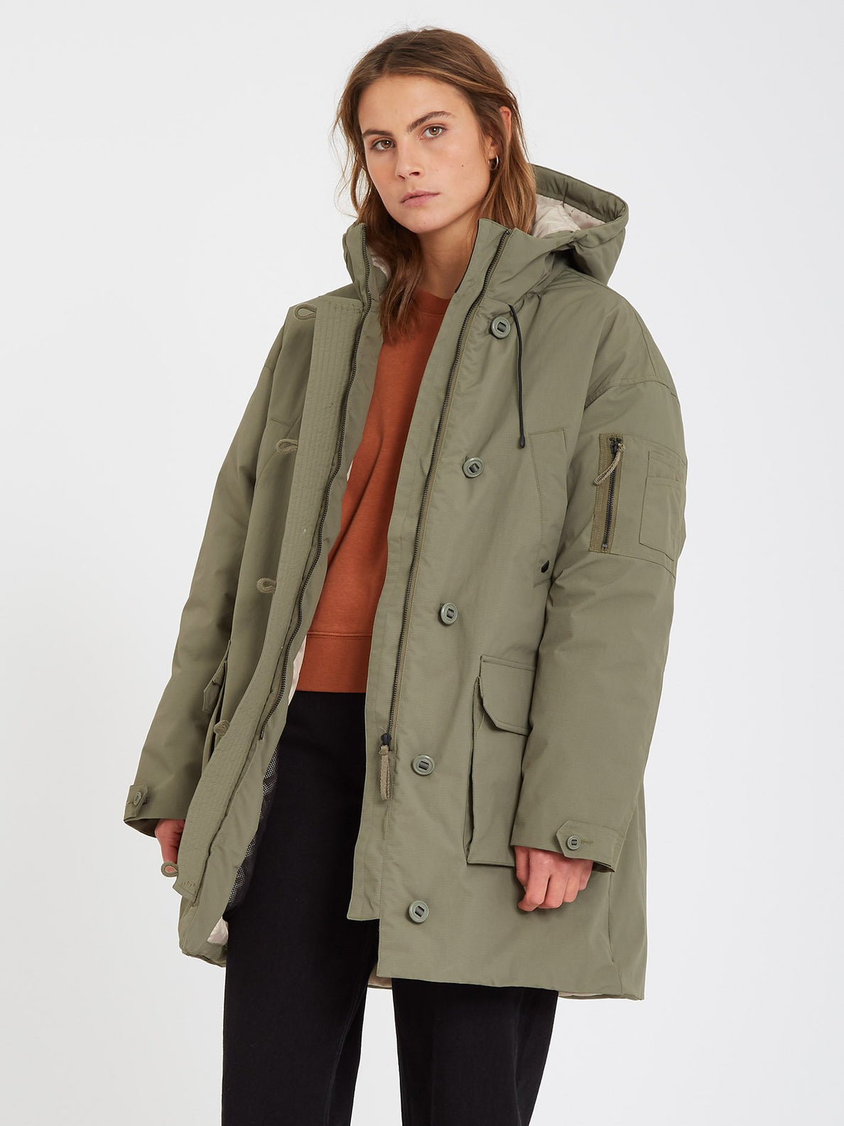 Warmer N Over 5K Parka - ARMY GREEN COMBO (B1732104_ARC) [1]