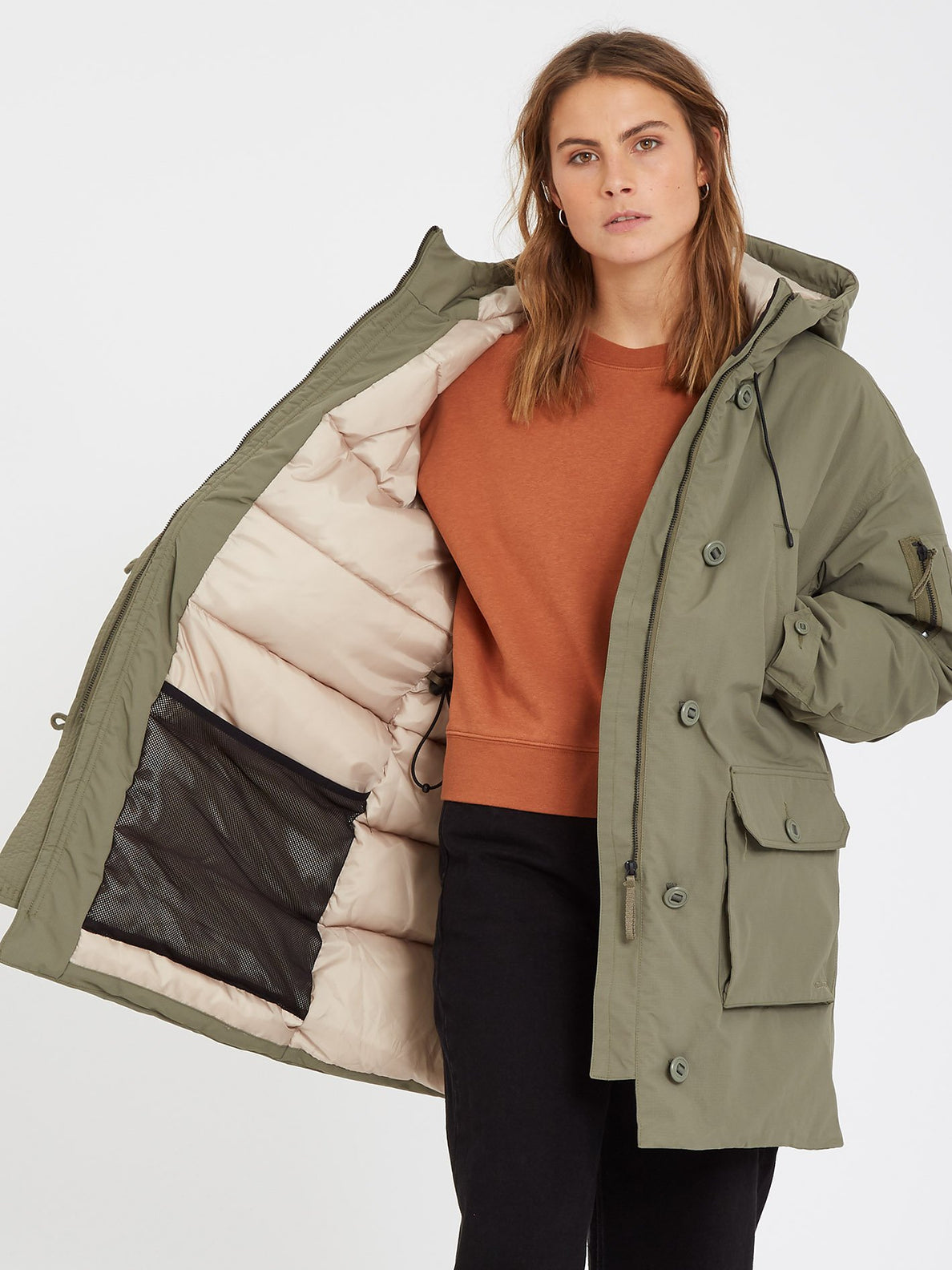 Warmer N Over 5K Parka - ARMY GREEN COMBO (B1732104_ARC) [B]