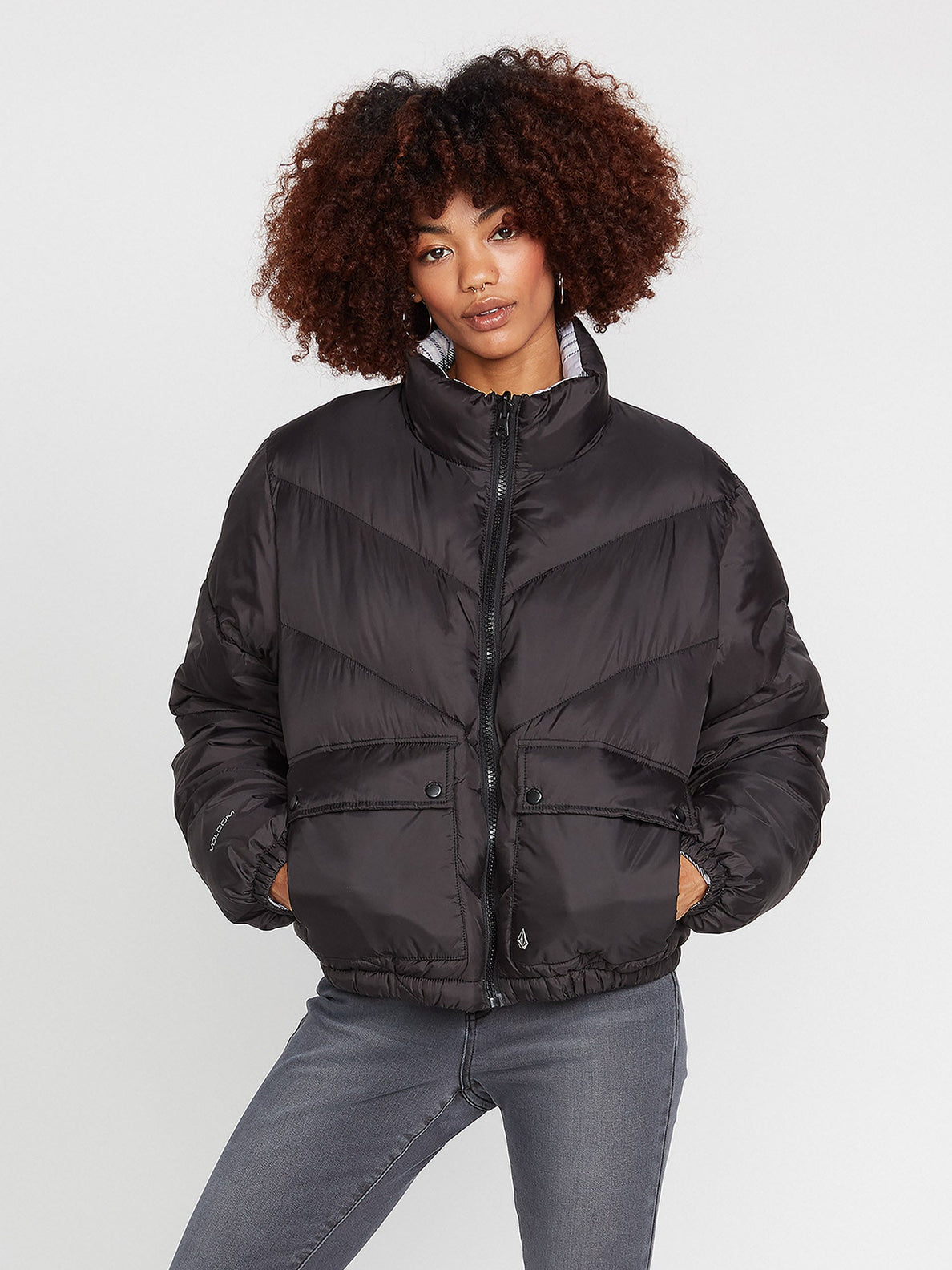 Down'N Puff Jacket (Reversible) - BLACK (B1732203_BLK) [F]