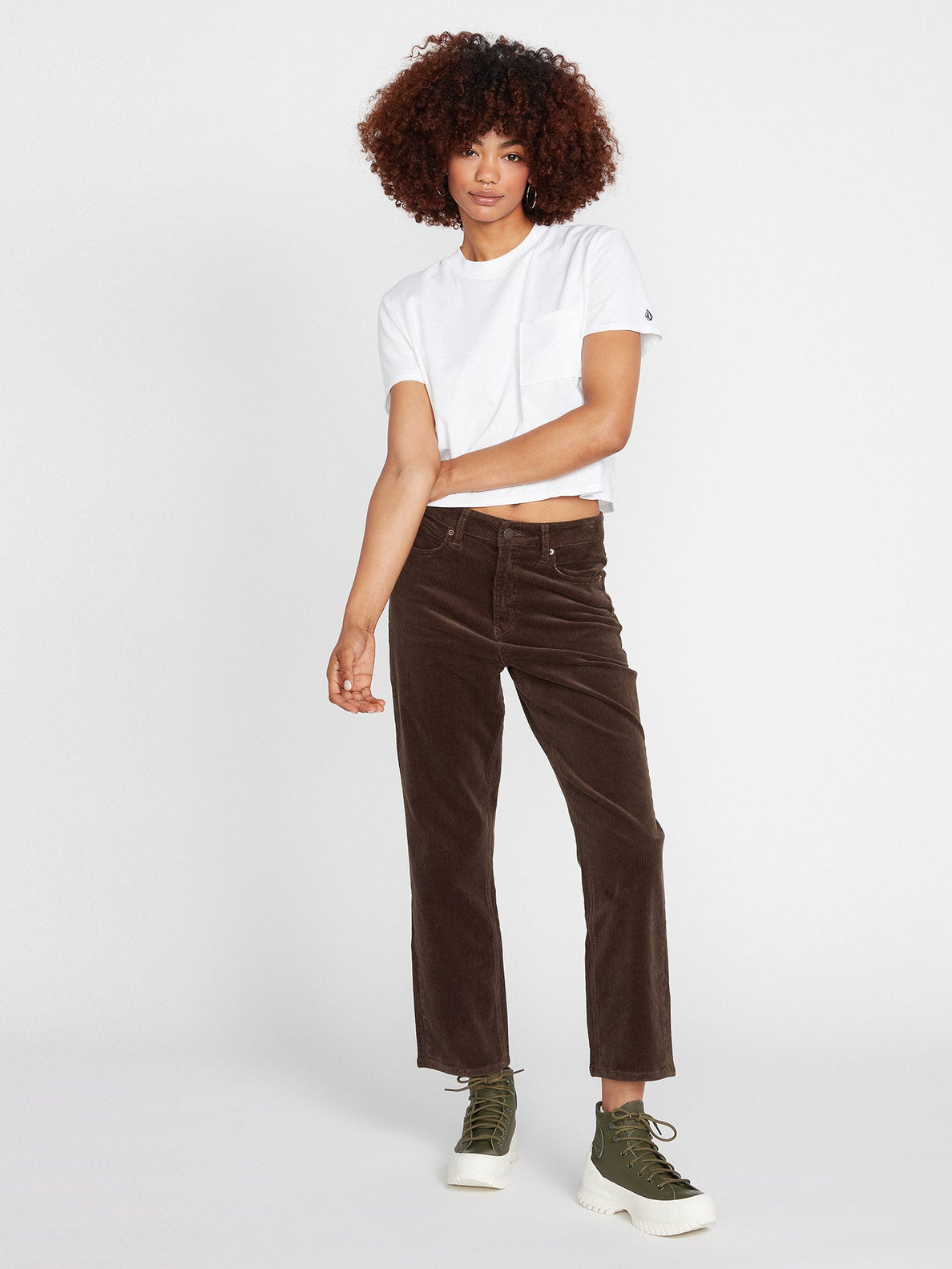 Stoned Straight Corduroy Trousers - ESPRESSO (B1932003_ESP) [F]