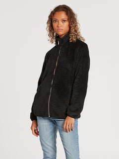 Pheelin Phuzzy Zip Sweatshirt - BLACK (B4832100_BLK) [F]