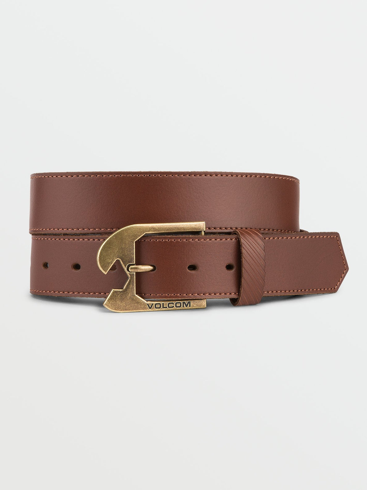 Skully Leather Belt - BROWN (D5932100_BRN) [F]