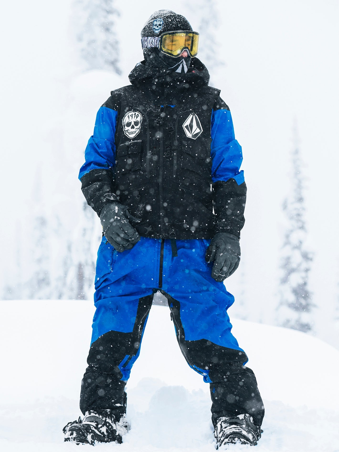 スノーボード VOLCOM JAMIE LYNN GORE-TEX JUMPSUIT Jamie Lynn Gore-Tex Overall - ELECTRIC BLUE - Herren - Volcom