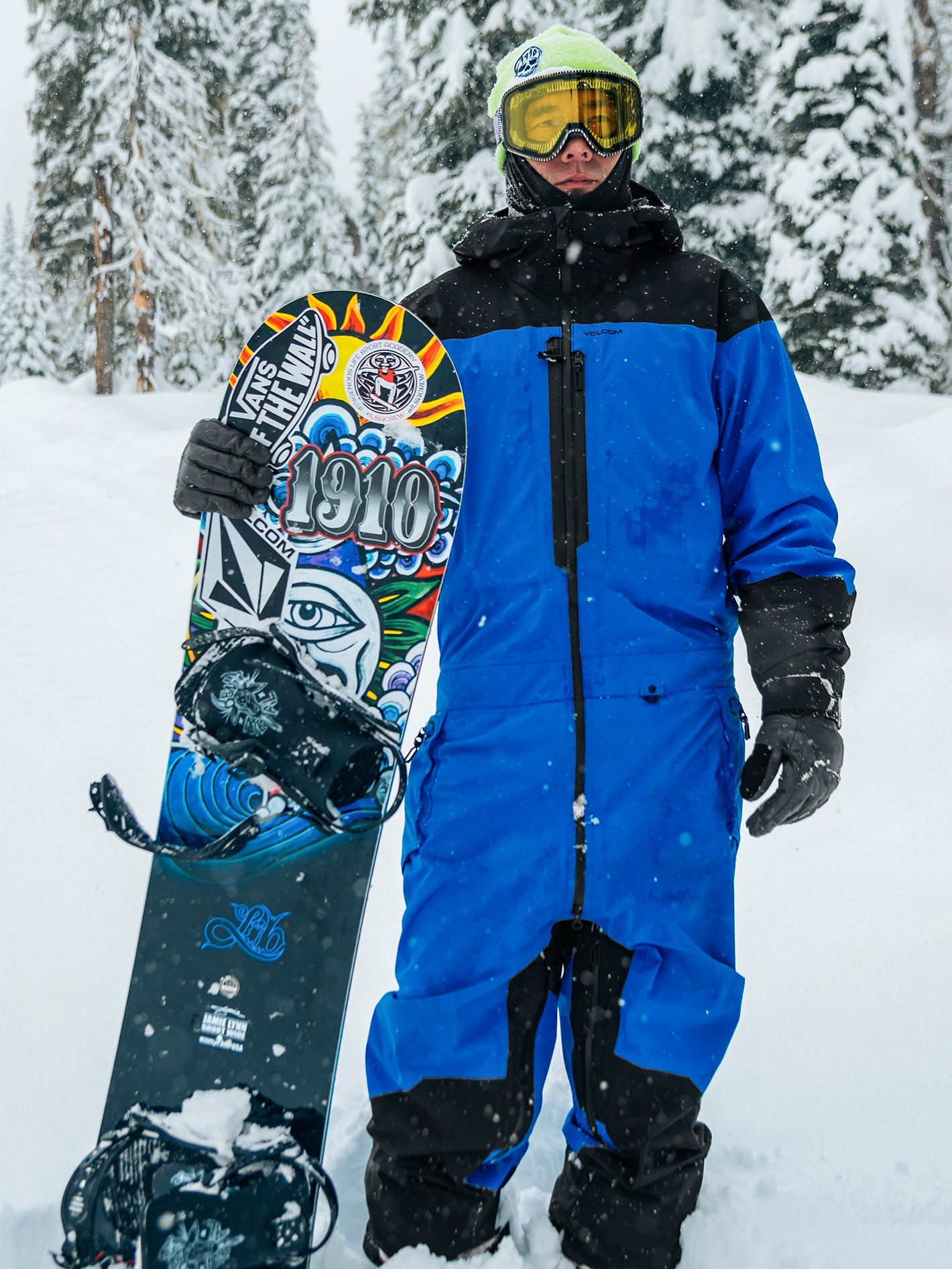 スノーボード VOLCOM JAMIE LYNN GORE-TEX JUMPSUIT Jamie Lynn Gore-Tex Overall - ELECTRIC BLUE - Herren - Volcom