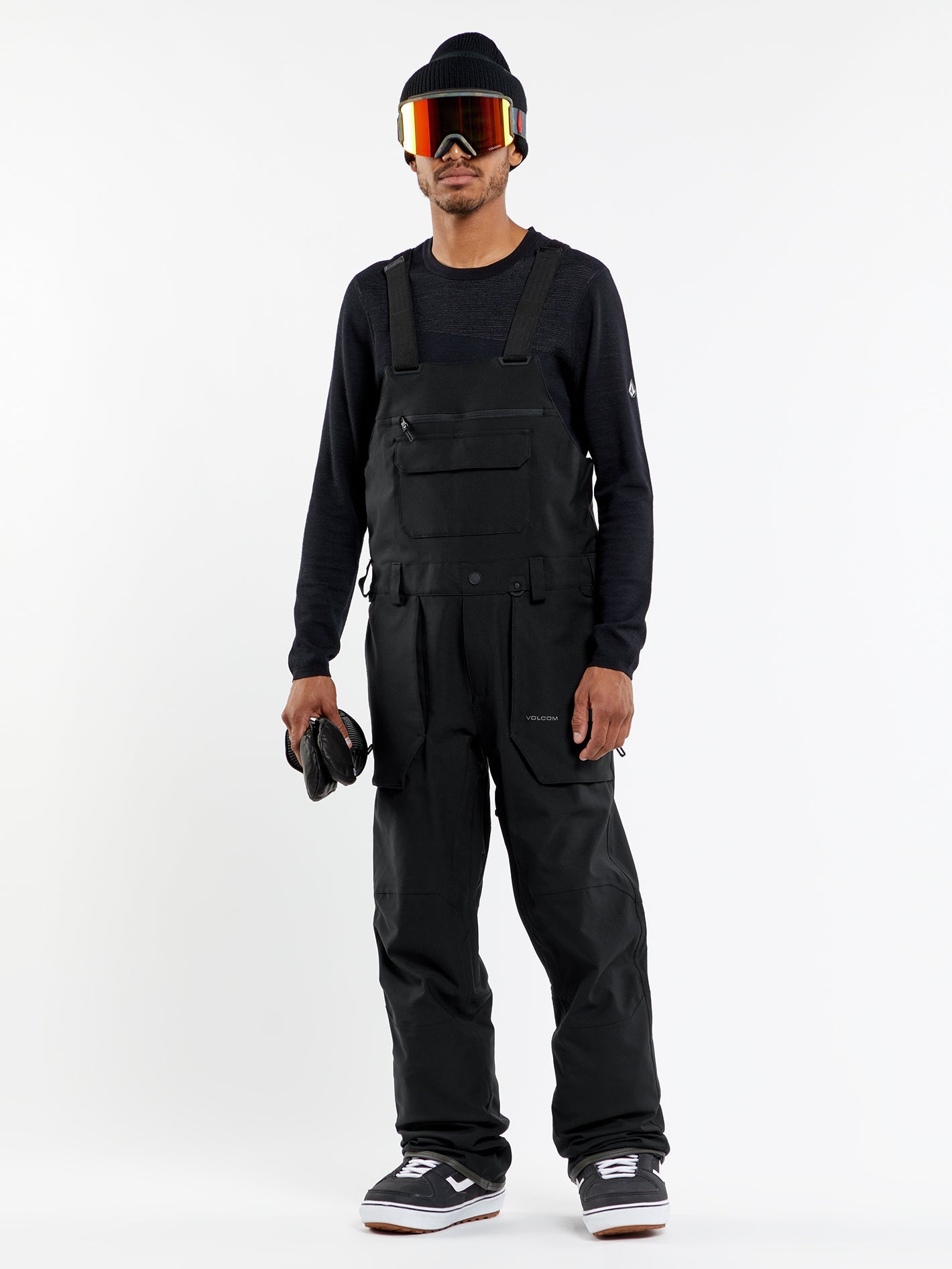 VOLCOM Mens Roan Bib Overalls Black ビブ Roan Latzhose Overall - BLACK - Herren - Volcom Deutschland