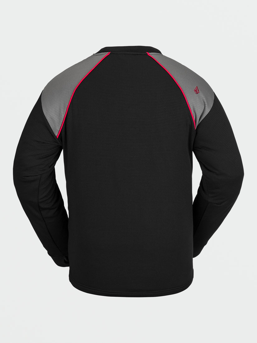 WAFFLE BACKED CREW FLEECE (G4652300_BLK) [B]