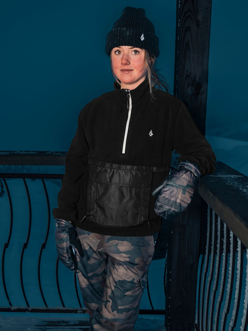 Polar Half-Zipped Sweatshirt - BLACK (H4152401_BLK) [51]