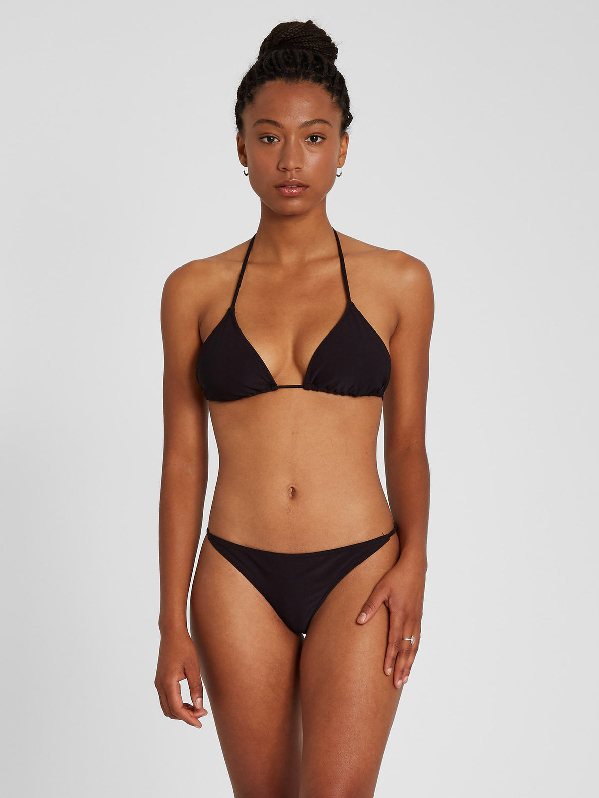 Simply Mesh Triangle Bikini Top - Black (O1412101_BLK) [F]
