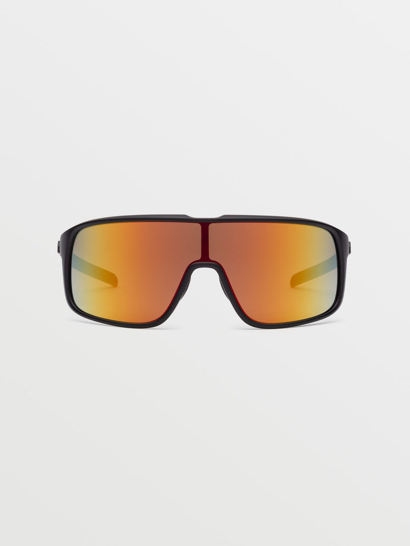 Macho Matte Black Sunglasses (Gray Red Lens) - GRAY RED CHROME (VE03500117_0000) [B]