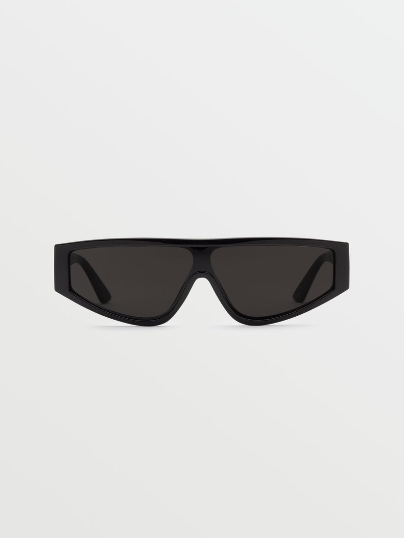 Vinyl Glaze Gloss Black Sonnenbrille (Gray Lens) - BLACK