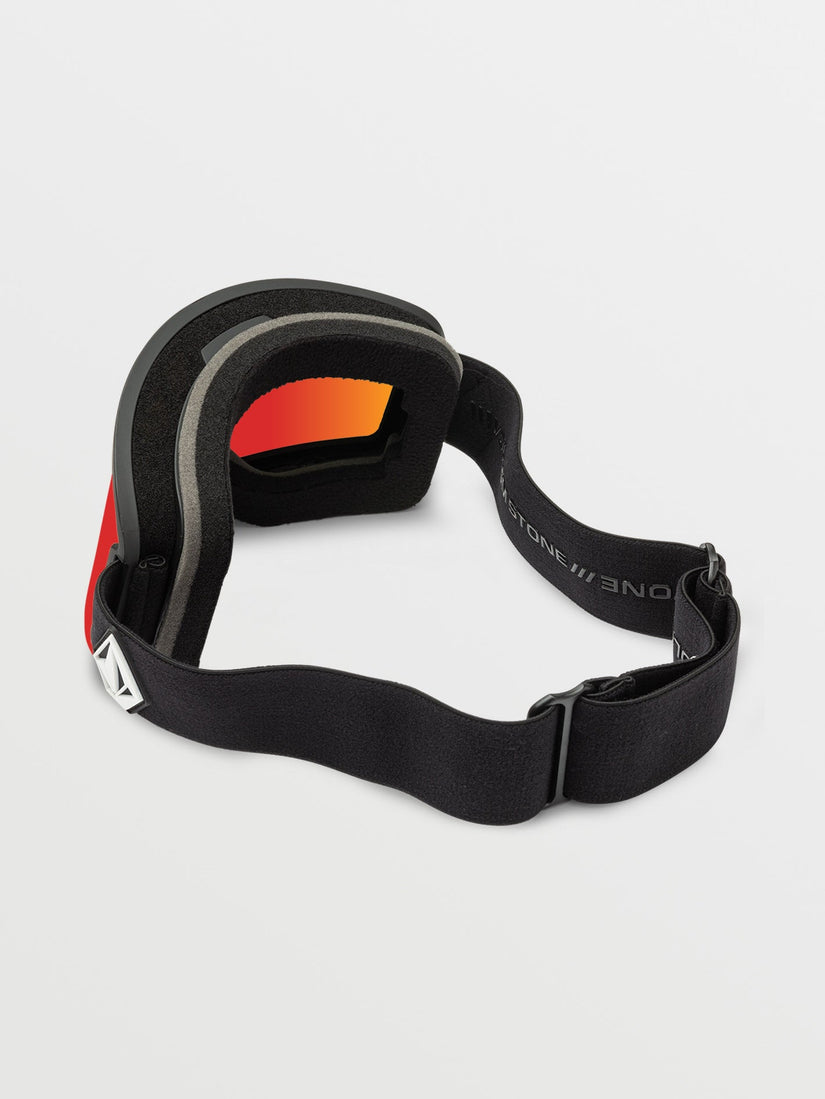 volcom garden matte black goggle Garden Matte Black Goggle (+ Bonus Lens - Yellow) - RED CHROME